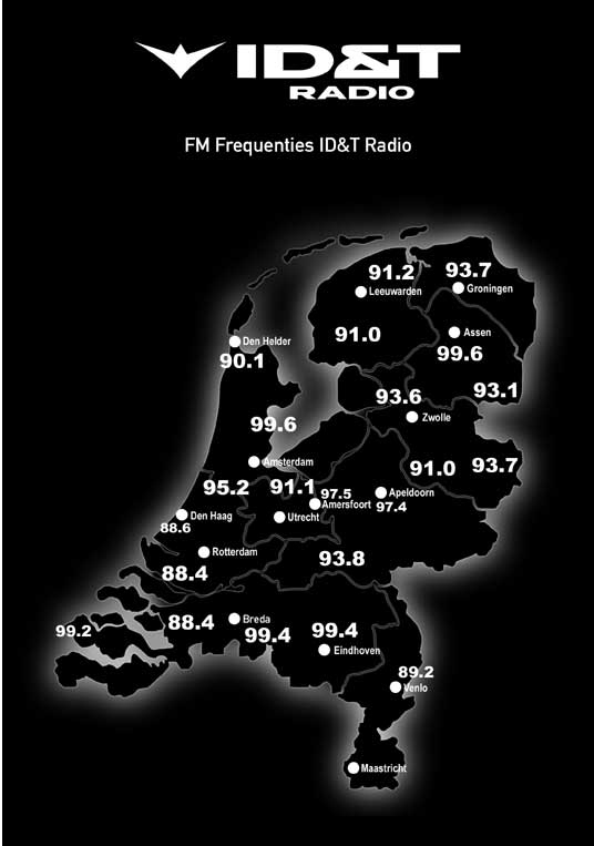 ID&T Radio FM Kaart